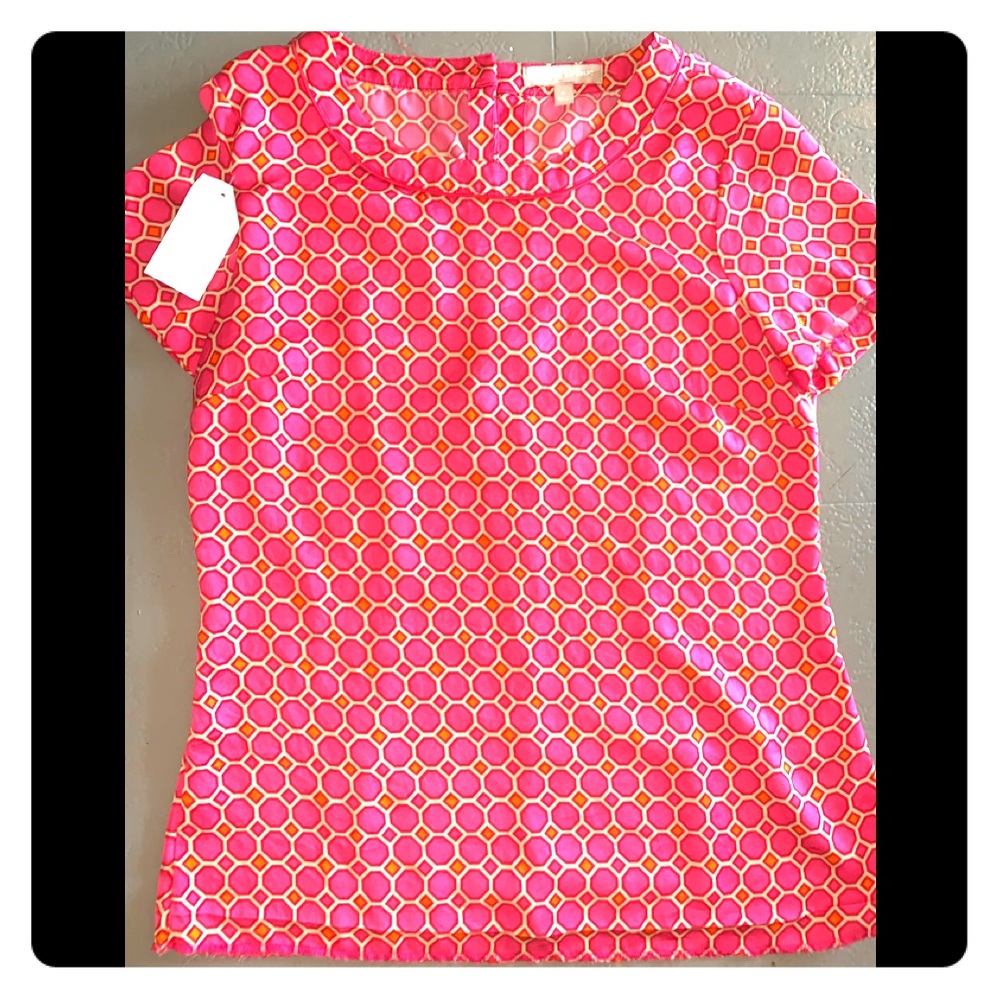 Banana Republic S/S  blouse pink orange